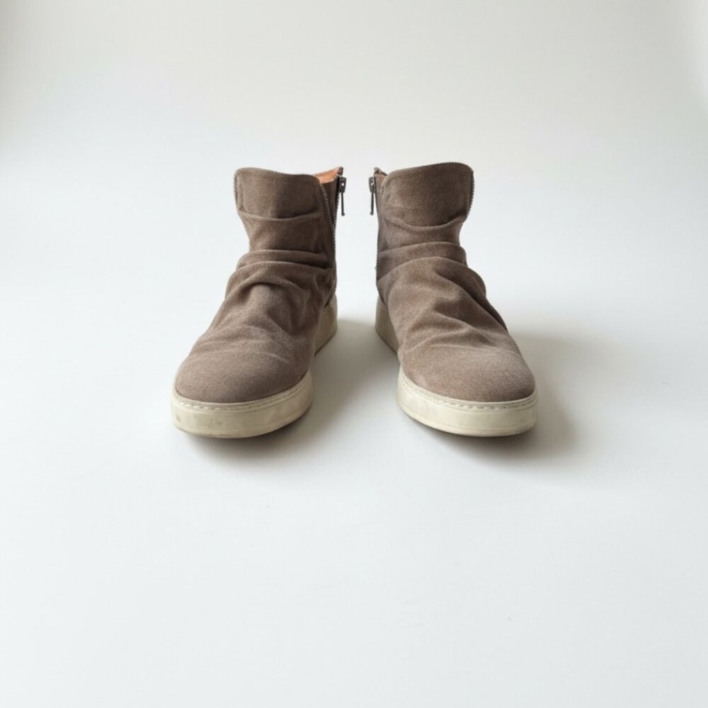 John Varvatos 315 Double Mac Zip, Grey Suede, U.S. 13